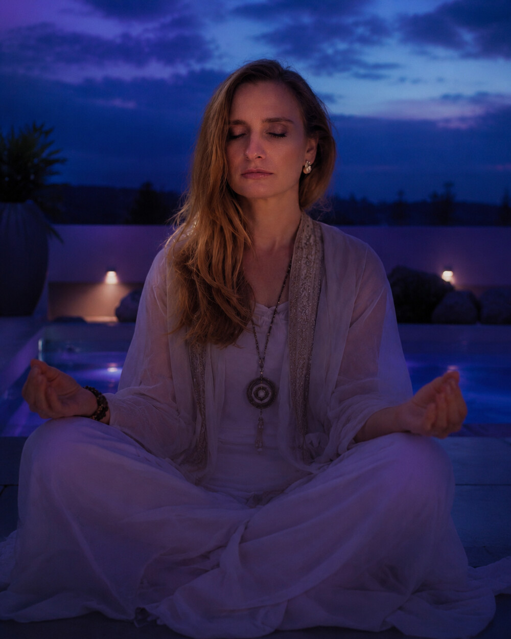 Tatiana in meditation, the practice behind Akashic Chronicles